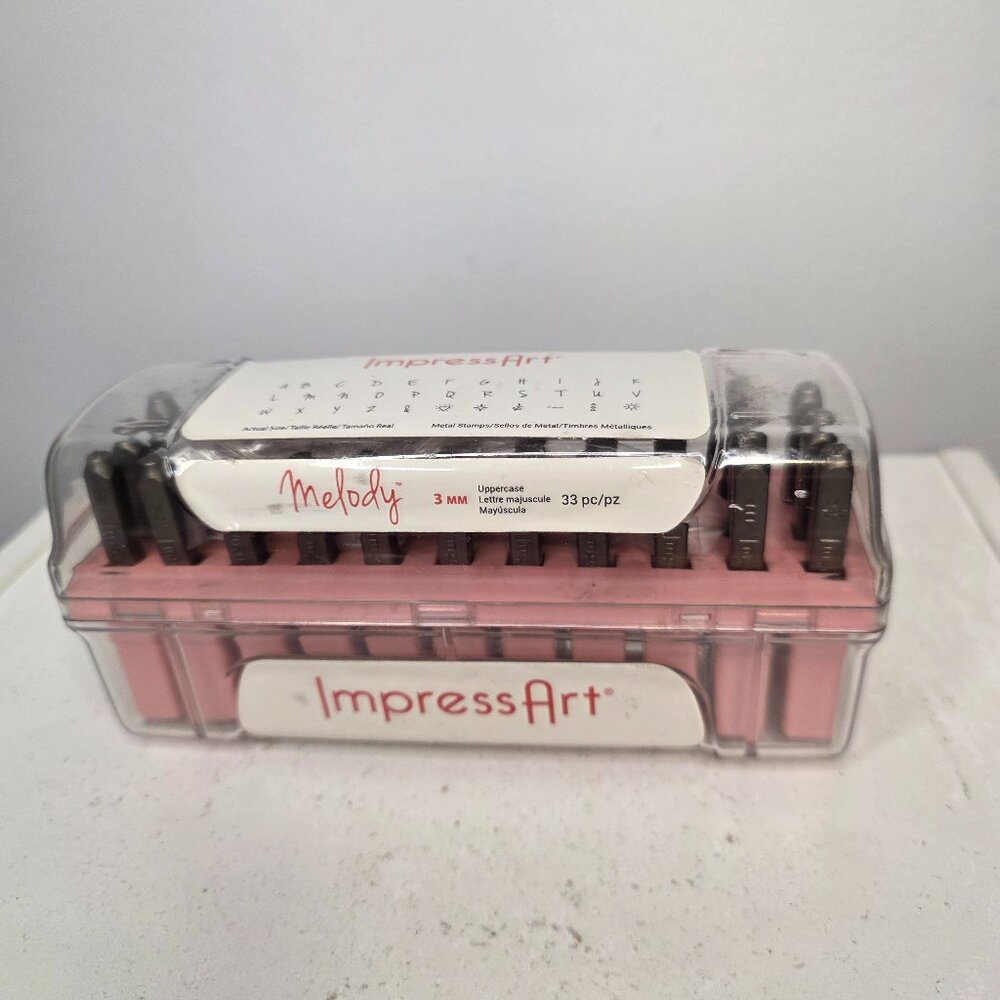 Impress Art 3MM Melody Metal Uppercase 33 Piece Stamp Set